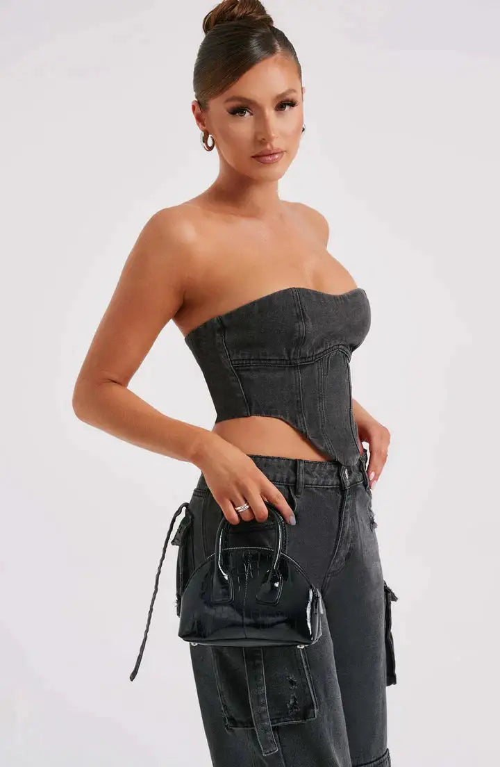 Cargo Denim Jeans - side view | The BB's Box