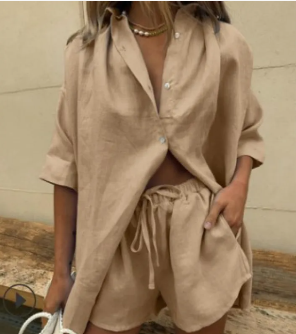 Two-Piece Lapel Shirt & Wide-Leg Pants Set - view 15 | The BB's Box