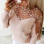 Lace Mesh Sweater Top