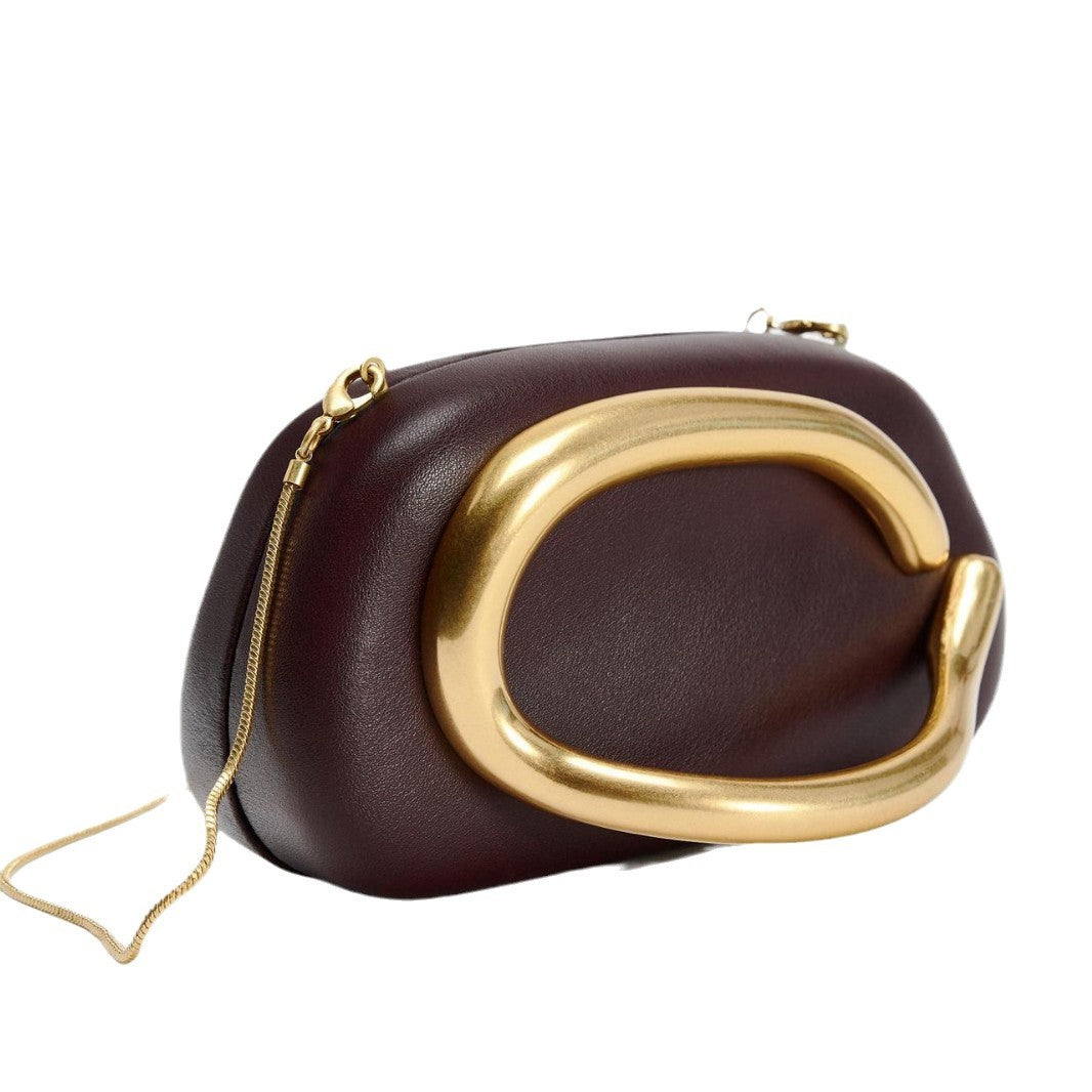 Retro metal clutch box bag - view 5