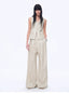 Old Money Space Linen Draped Vest and Straight Trousers Suit - alternate view | The BB's Box