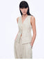 Old Money Space Linen Draped Vest and Straight Trousers Suit - styling view | The BB's Box