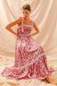 SO ME Floral Maxi Dress With Ribbon Tie Lace Strap - close-up | The BB's Box