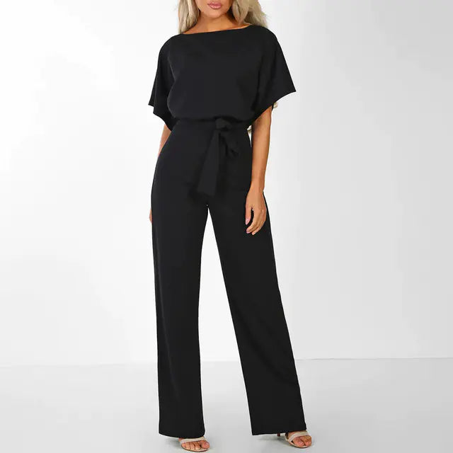Elegant Plus Size Women’s Summer Jumpsuit with Wide Legs - view 42 | The BB's Box