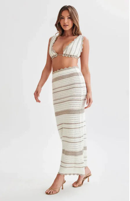 Conjunto de duas peças tricotadas