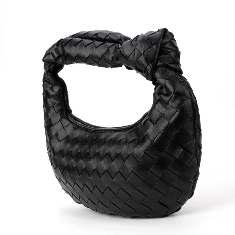 The Charlize | Knotted Woven Handbag - front view | The BB's Box