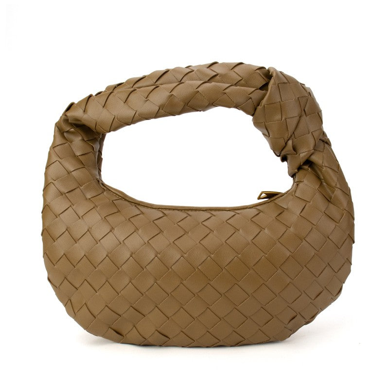 The Charlize | Knotted Woven Handbag - side view | The BB's Box