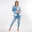 Long Sleeve beaded jacket with  Lace peplum - detail view | The BB's Box