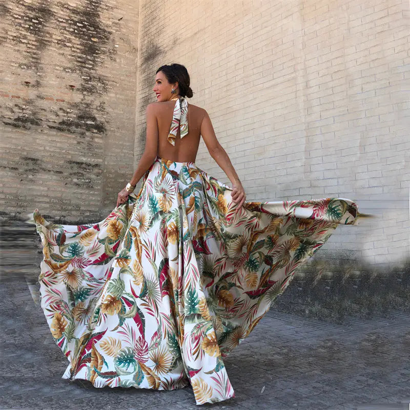Backless Sleeveless Halter Dress - Trending Style - side view | The BB's Box
