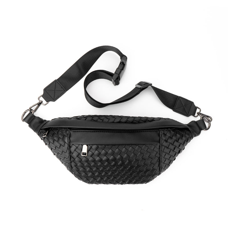 Bolsa tiracolo Riley em couro trançado