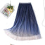 High-Waisted Pleated Skirt with Gradient Mesh Design - detail view | The BB's Box