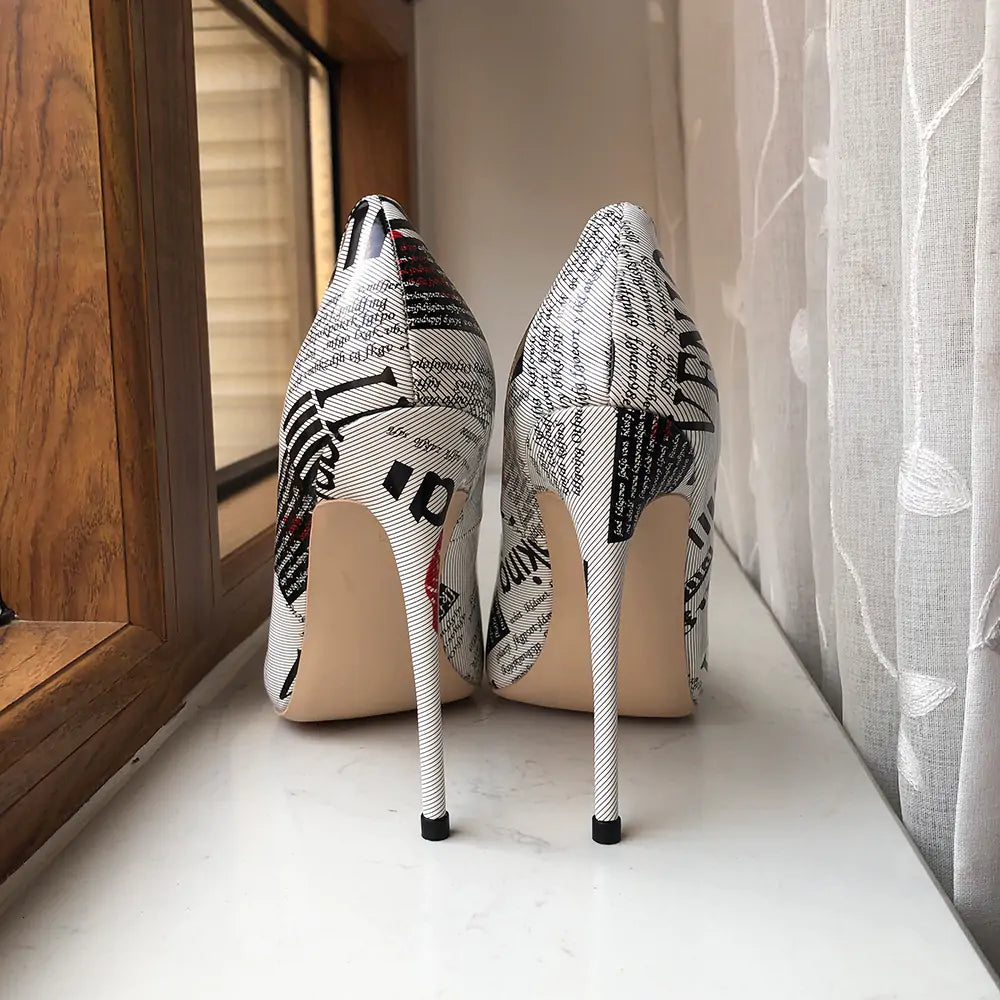 Pointy News High Heel Shoes - side view | The BB's Box
