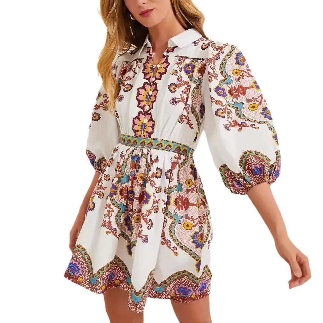 Ethnic Print Autumn Pocket Dress - styling view | The BB's Box