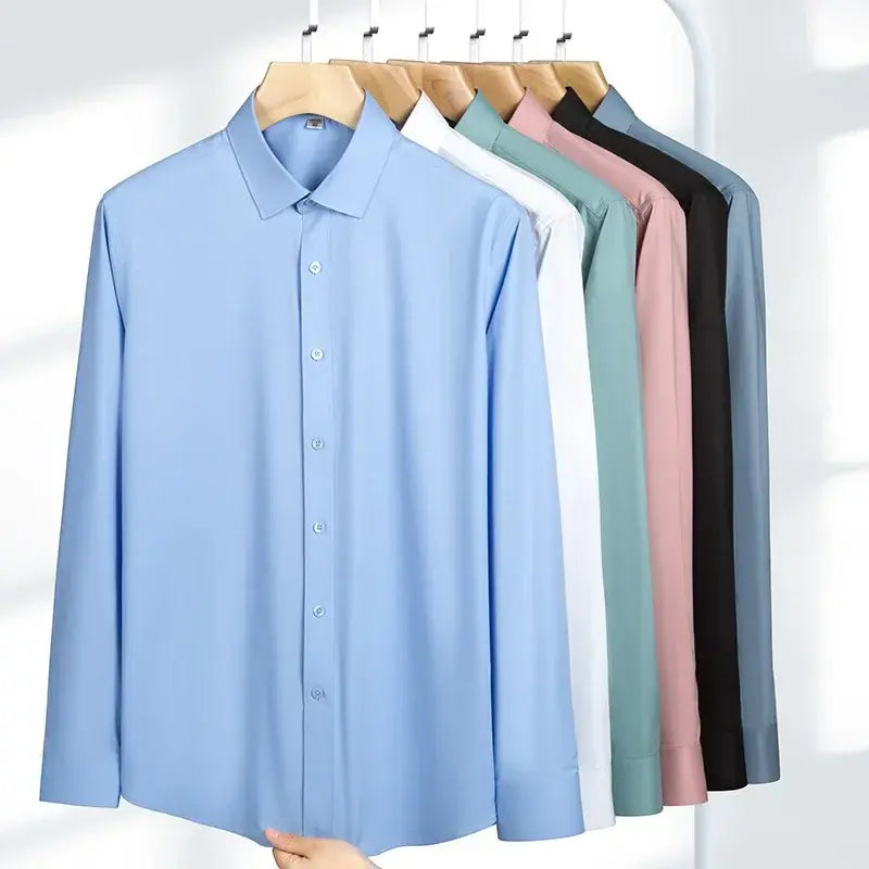 [Skin-friendly Modal] High-end men's business long-sleeved shirt