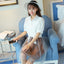 100% Cotton Womens Blouse Shirt White - side view | The BB's Box
