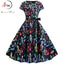 Music Note Print Dress 50s 60s Robe Retro Swing Casual Vintage - back view | The BB's Box