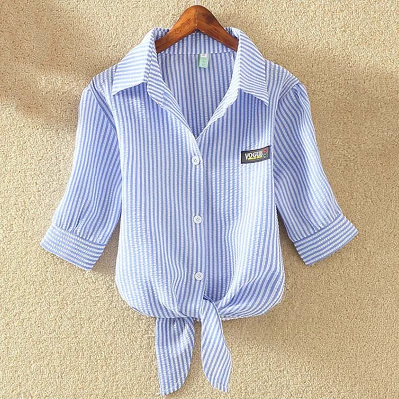 100% Cotton Womens Blouse Shirt White - front view | The BB's Box
