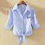 100% Cotton Womens Blouse Shirt White - front view | The BB's Box