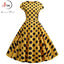 Music Note Print Dress 50s 60s Robe Retro Swing Casual Vintage - styling view | The BB's Box