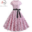Music Note Print Dress 50s 60s Robe Retro Swing Casual Vintage - close-up | The BB's Box