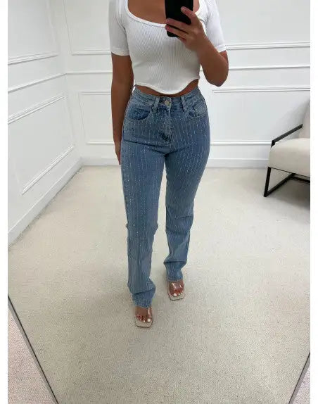 Diamond Denim Jeans - close-up | The BB's Box
