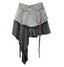 Retro Patchwork Denim Pleated Skirts