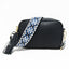 The Luna | Camera Crossbody With Medallion Strap Black - The BB's Box
