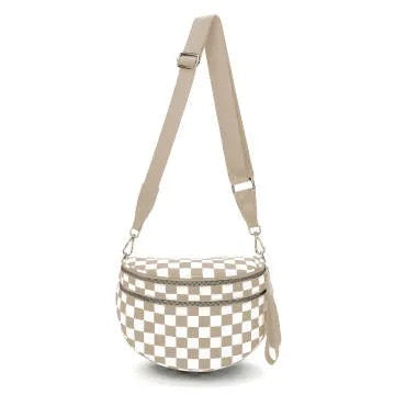 The Avril | Checkered Sling Crossbody Bag - close-up | The BB's Box