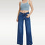 Mid Waist Straight Leg Jeans - side view | The BB's Box