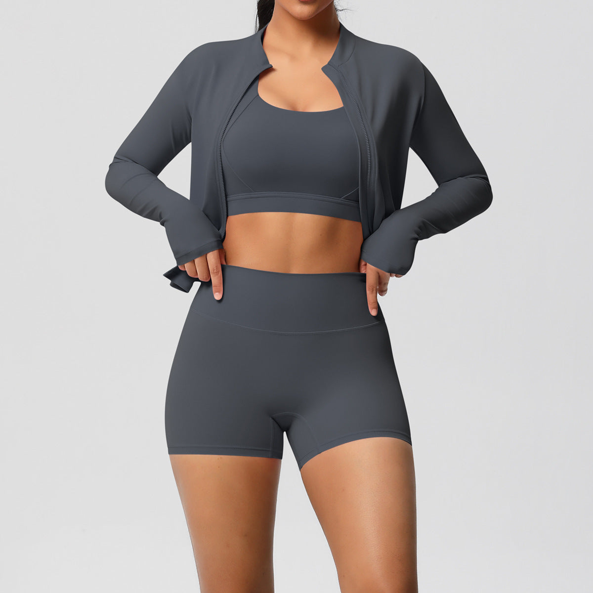 Fitness Sports Wear Three Piece Set - back view | The BB's Box