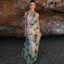 Tie Dye Halter Backless Maxi Dress Set - alternate view | The BB's Box