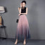 High-Waisted Pleated Skirt with Gradient Mesh Design - side view | The BB's Box