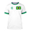 Simple Brazil Football T-shirts Summer Fashion Short Sleeve 3D Brazilian Flag Pr - back view | The BB's Box