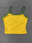 Fashion BRASIL Lettering Vest Summer Women Brazil Flag Print Top Sexy Sleeveless - back view | The BB's Box