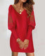 2024 Fashion Sexy V-Neck Mini Dress Vestidos Elegant Womens Autumn Winter Casual - alternate view | The BB's Box