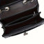 Elegant Black Mini Tartan Crossbody Bag  Adjustable Shoulder Strap, Turn Lock Cl - close-up | The BB's Box