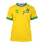 Simple Brazil Football T-shirts Summer Fashion Short Sleeve 3D Brazilian Flag Pr - close-up | The BB's Box