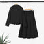 ZANZEA Office Women 2 Piece Sets Spring Outfits 2026 Elegant Long Sleeve Blazer  - back view | The BB's Box