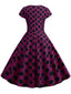 Music Note Print Dress 50s 60s Robe Retro Swing Casual Vintage - side view | The BB's Box