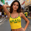Fashion BRASIL Lettering Vest Summer Women Brazil Flag Print Top Sexy Sleeveless Casual Slim-Fit Football World Cup Fan Clothes