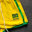2025 Summer New Women Fashion Yellow Shorts Brazil Pattern Embroidery Beach Shor - side view | The BB's Box