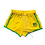 2025 Summer New Women Fashion Yellow Shorts Brazil Pattern Embroidery Beach Shor - close-up | The BB's Box