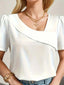 Elegant Woman Shirt  Casual Fashion Blouse Short Sleeve Loose Printed  Shirt Woman