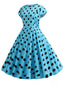 Music Note Print Dress 50s 60s Robe Retro Swing Casual Vintage - front view | The BB's Box