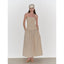 Summer Formula Retro Bust-Wrapped, Long-Waisted, Large A-Hem Mid-Length Dress - close-up | The BB's Box