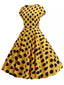 Music Note Print Dress 50s 60s Robe Retro Swing Casual Vintage - alternate view | The BB's Box