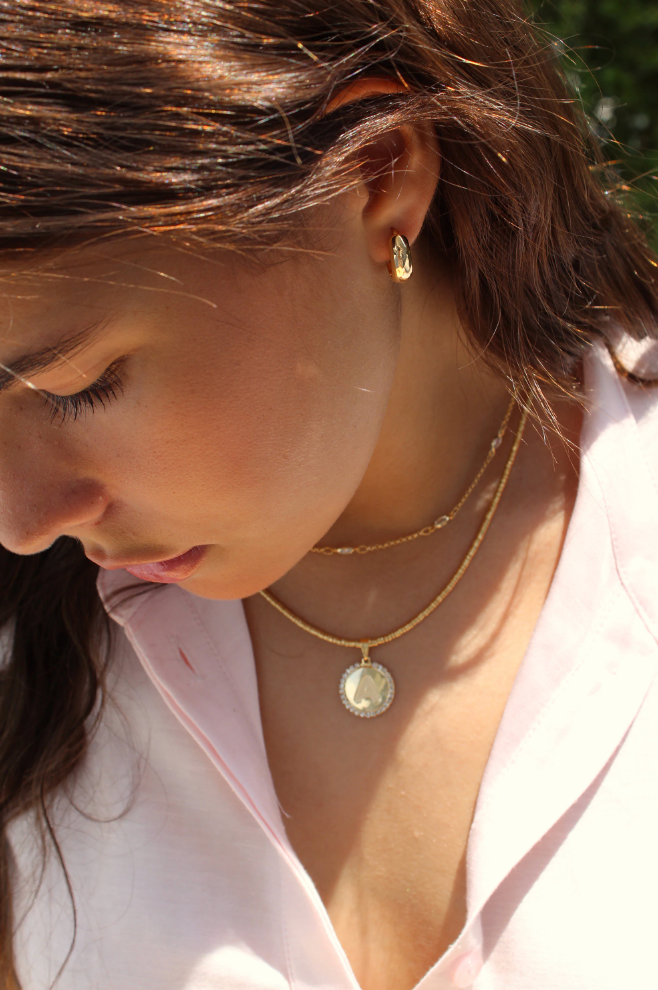 Tiny Plain Minimalistic and Simple Huggie Earrings - styling view | The BB's Box