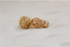 Wired Ball Gold Knot Stud Dainty Earrings - side view | The BB's Box