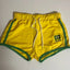 2025 Summer New Women Fashion Yellow Shorts Brazil Pattern Embroidery Beach Shor - back view | The BB's Box