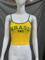 Fashion BRASIL Lettering Vest Summer Women Brazil Flag Print Top Sexy Sleeveless - front view | The BB's Box